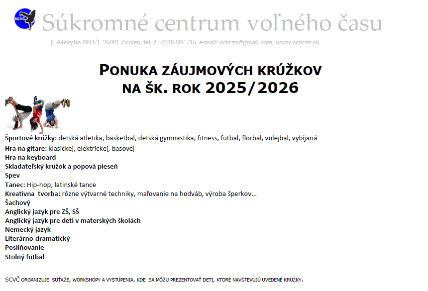 Ponuka krkov 2025